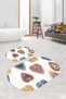 Digital Non-Slip Base Washable Oval Bath Mat Set of 2 Toilet Seat Covers - 7