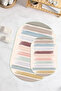 Digital Printed Non-Slip Base Washable Oval Bath Mat Set of 2 Toilet Seat Covers
