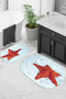 3D Printed Non-Slip Base Washable Oval Bath Mat Set of 2 Toilet Seat Covers - 5