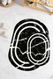 Printed Non-Slip Base Washable Marble Pattern Oval Bath Mat Set of 2 Toilet Mats - 7