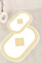 Printed Non-Slip Base Washable Framed Oval Bath Mat Set of 2 Toilet Mats - 8