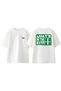 Se7En 3 Design Back Printed Cotton White Oversize T-Shirt
