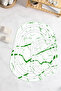 Printed Non-Slip Base Washable Marble Pattern Oval Bath Mat Set of 2 Toilet Mats - 7