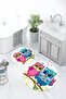 Printed Washable Owl Pattern Round Bath Mat Set of 2 Toilet Seat Covers - 9