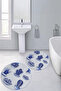 Printed Washable Cactus Pattern Round Bath Mat Set of 2 Toilet Seat Covers - 3