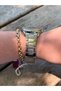 Silver Color Dry Rose Dial Stone Stylish Steel Cord Waterproof Women's Watch - 3