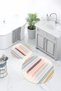 Printed Non-Slip Base Washable Round Bath Mat Set of 2 Toilet Seat Covers - 6