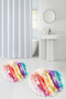 3D Printed Non-Slip Base Washable Round Bath Mat Set of 2 Toilet Seat Covers - 7