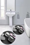 Digital Printed 3D Washable Round Bath Mat Set of 2 Toilet Seat Covers