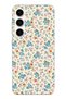 Samsung Galaxy S23 Compatible Bear Winnie Pooh and Flowers Transparent Silicone Case