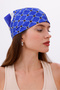Blue Chain Patterned - Efes Model Scarf Estascarf - 5