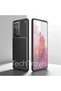 Case for Samsung Galaxy S21 Ultra Case Shock-Absorbing Carbon Fiber Pattern Cover with Camera Protection