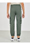 Solid Cargo Pants with Drawstring - 4