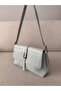 Women's Shoulder Bag with Gold Buckle - 2