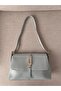 Women's Shoulder Bag with Gold Buckle