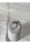 Zircon Solitaire Gold Steel Ring - 4