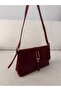 Women's Shoulder Bag with Gold Buckle - 6