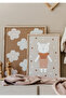 Natural Wooden Framed Uv Printing Set of 2 Teddy Bear Patterned Painting Set Modern & Stylish Children's Room Wall Decoration