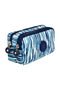 Set of 2 Luxury Crinkle Fabric High School and Middle School Backpacks + Thermal Lunch Bag, with Monkey Keychain Gift, Navy Blue - 6