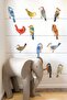 Cute Birds Wall Sticker Set - Birds on a Wire Kids Room Decor Set