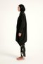 Black Full Covered Hijab Swimsuit – Wide Leg Pants with Asymmetrical Tunic and Inner Leggings M2503-3 - 6