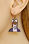 Stranger Things 11 Character Shaped Enamel Women's Earrings Double Pieces Handmade Earrings
