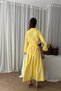 Half Patched Waist Tie Skirt Blouse Dress - 6