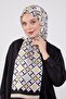 شال ماركة بنمط قطرة باللون الأسود والذهبي - 4