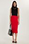 Women's Slim Fit Slim Fit Midi Length Red Skirt - 4