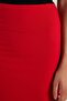 Women's Slim Fit Slim Fit Midi Length Red Skirt - 2