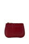 Unisex Genuine Leather Claret Red Card Holder