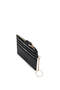 Unisex Genuine Leather Black Caviar Card Holder - 2