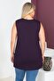 Large Size Thick Strap Lycra Slit Sports and Daily Combed Cotton Tank Top Blouse - 8