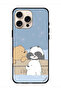 غطاء حماية لجهاز Apple iPhone 16 Pro Max بتصميم Bear Friends