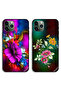 حافظتان واقيتان لهاتف Apple iPhone 11 Pro Max بنقشة زهور عالية الدقة