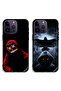 حافظتان لهاتف Apple iPhone 14 Pro Max، غطاءان واقيان برسومات قناع الهالوين والنسر