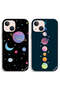 حافظتان لهاتف Apple iPhone 13 mini، أغطية حماية بتصميم كواكب ونجوم فضاء