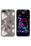حافظتان لهاتف Apple iPhone 8 Plus بأغطية واقية من الريش والدجاج والريش في جرة
