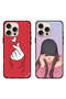 حافظتان واقيتان لهاتف Apple iPhone 16 Pro Max بغطاء Snap Love Cap Girl