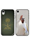 حافظتان لهاتف Apple iPhone XR بغطاءين واقيين يحملان شعار المملكة العربية السعودية وشعار الملك عبدالله