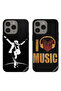حافظتان واقيتان لهاتف Apple iPhone 15 Pro، Mj Style وi Love Music