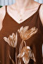 Full Length Suspender Pleated Viscose Dress - 8