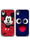 حافظتان لهاتف Apple iPhone XR بغطاءين واقيين برسومات Happy Smiley وHappy Mickey Mouse