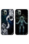 حافظتان لهاتف Apple iPhone 11 Pro Max، أغطية واقية بتصميم رواد فضاء وفراشة