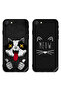 Two Cases For Apple iPhone 7 Protective Covers Marshmallow Cat and Meo
