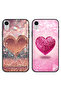 حافظتان واقيتان لهاتف Apple iPhone XR بقلوب لامعة