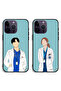 حافظتان واقيتان لهاتف Apple iPhone 14 Pro Max، غطاءان خلفيان بتصميم زوجين من الأطباء