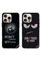 حافظتان لهاتف Apple iPhone 16 Pro Max، أغطية حماية، لا تلمس هاتفي، يد وزهور