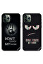 حافظتان لهاتف Apple iPhone 11 Pro Max، أغطية حماية، لا تلمس هاتفي، يد وزهور