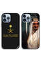 جرابان لهاتف Apple iPhone 13 Pro Max، غطاءان واقيان، الملك فيصل مبتسمًا وعلامة المملكة